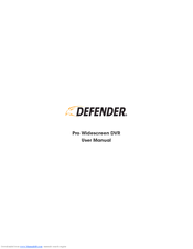 Defender Pro Widescreen DVR User Manual