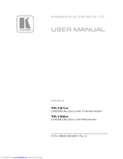 Kramer TP-121xl User Manual