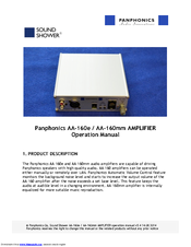 Panphonics Sound Shower AA-160e Operation Manual