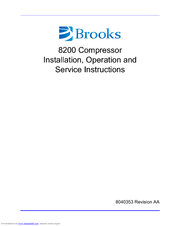 Brooks 8032550G002 Installation & Operation Manual