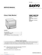 Sanyo VMC-8621P Service Manual