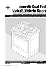 Jenn-Air Dual Fuel Updraft Slide-In Range Installation Instructions Manual