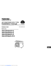 Toshiba RAV-SP454ATP-E Installation Manual