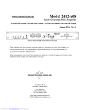 Cross Technologies 2412-308 Instruction Manual