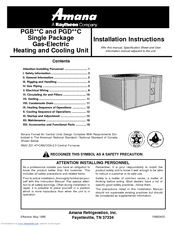 Amana PGD**C Installation Instructions Manual
