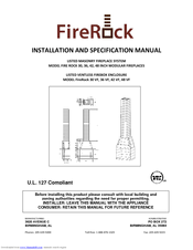 FireRock 30 VF Installation And Specification Manual