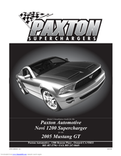 Paxton Automotive Novi Supercharger 1200 Owner's Installation Manual
