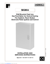 Ferroli Sigma 60-100 GC Installation And Servicing Instructions