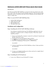 NetComm LSV40 Quick Start Manual