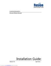 Fusion Research Encore Installation Manual