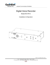 Guardian Telecom AS-VR16 Installation & Operation Instructions