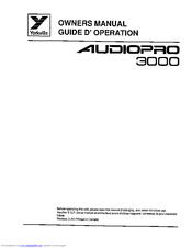 Yorkville Audiopro 3000 Owner's Manual