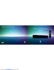 Horizon Fitness HD Recorder Quick Manual