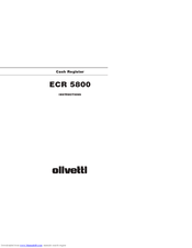 Olivetti ECR 5800 Instructions Manual