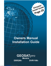 GEOSATpro DSR200c Owner's Manual & Installation Manual