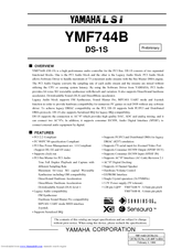 Yamaha LSI YMF744B Technical Manual