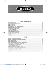 bella waffle maker manual