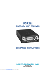 Lectrosonics UCR211 Operating Instructions Manual