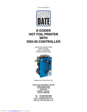 Open Date E-CODER Operator Instructions Manual