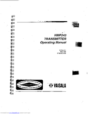 Vaisala HMP243 Operating Manual