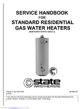 State Water Heaters Standard Residential Service Handbook