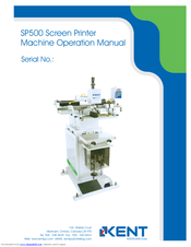 KENT SP500 Operation Manual