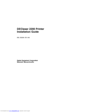 Digital Equipment DEClaser 2200 Installation Manual