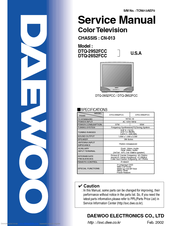 Daewoo DTQ-26S2FCC Service Manual