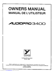 Yorkville Audiopro 3400 Owner's Manual