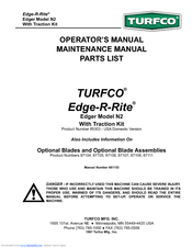TURFCO Edge-R-Rite N2 Operator's Manual
