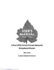 Planex BRC-14VG User Manual
