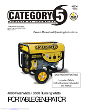 Category 5 46534 Owner's Manual And Operating Instructions