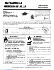 Heatmaster HM2-SS-18NG Installation Instructions Manual