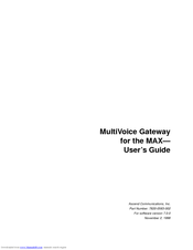 Ascend MultiVoice Gateway User Manual