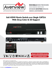 Avenview SW-HDM3D-C6-8X8E Instruction Manual