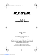Topcon GMS-2 Operator's Manual
