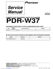 Pioneer PDR-W37 Elite Service Manual