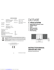 Denver MCI-7800 Instruction Manual