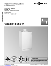 Viessmann VITODENS 200-W WB2B 80 Installation Instructions Manual