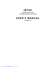 Award IB780 User Manual