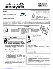 Outdoor lifestyles ODSP-18LP Installation Instructions Manual