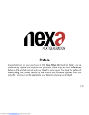 Nexa Orion 10.1 Instructions Manual