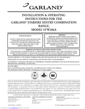 Garland SRW286A Installation & Operating Instructions Manual