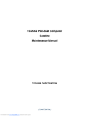 Toshiba Satellite Maintenance Manual