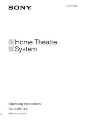 Sony HT-DDW7000 Operating Instructions Manual