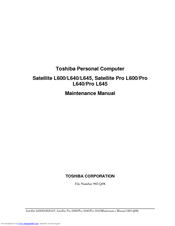 Toshiba Satellite L645 Manuals Manualslib