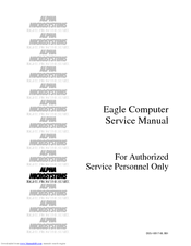 Alpha Microsystems Eagle 500 Service Manual