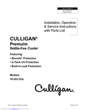 Culligan Premium Aqua-Cleer RO Installation And Operation Instructions Manual