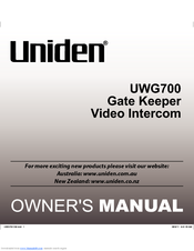 Uniden UWG700 Owner's Manual