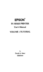 Epson FX-80 User Manual